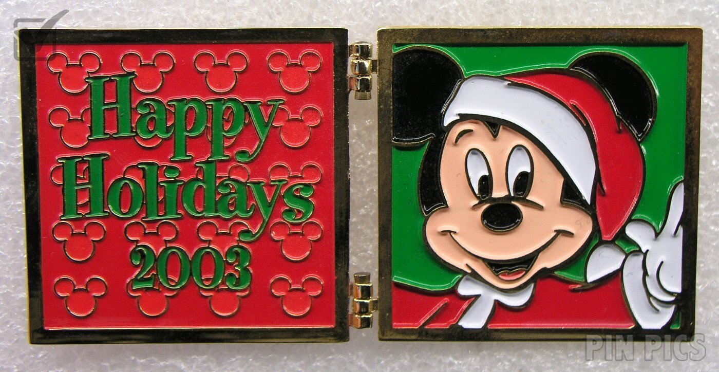 DLR - Santa Mickey - Happy Holidays 2003 - Hinged  pin collectible - Main Image 2