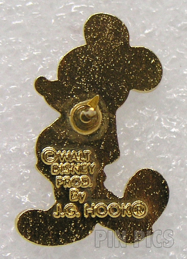 Mickey Mouse - Small - Classic Pose - White Face - Brown Shoes - Tail Between Legs  pin collectible - Main Image 2