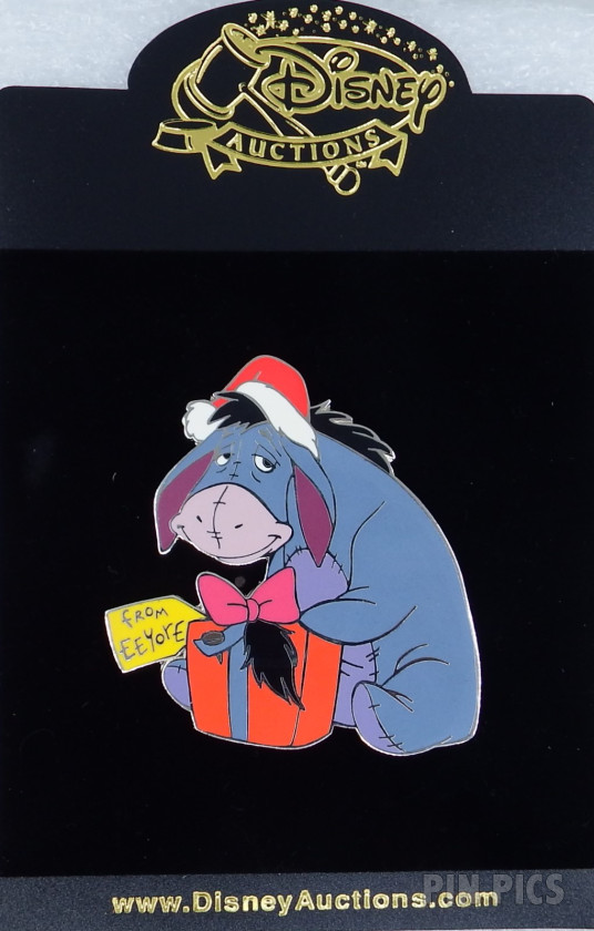 DA - Eeyore - Santa Hat and Christmas Present  pin collectible - Main Image 3