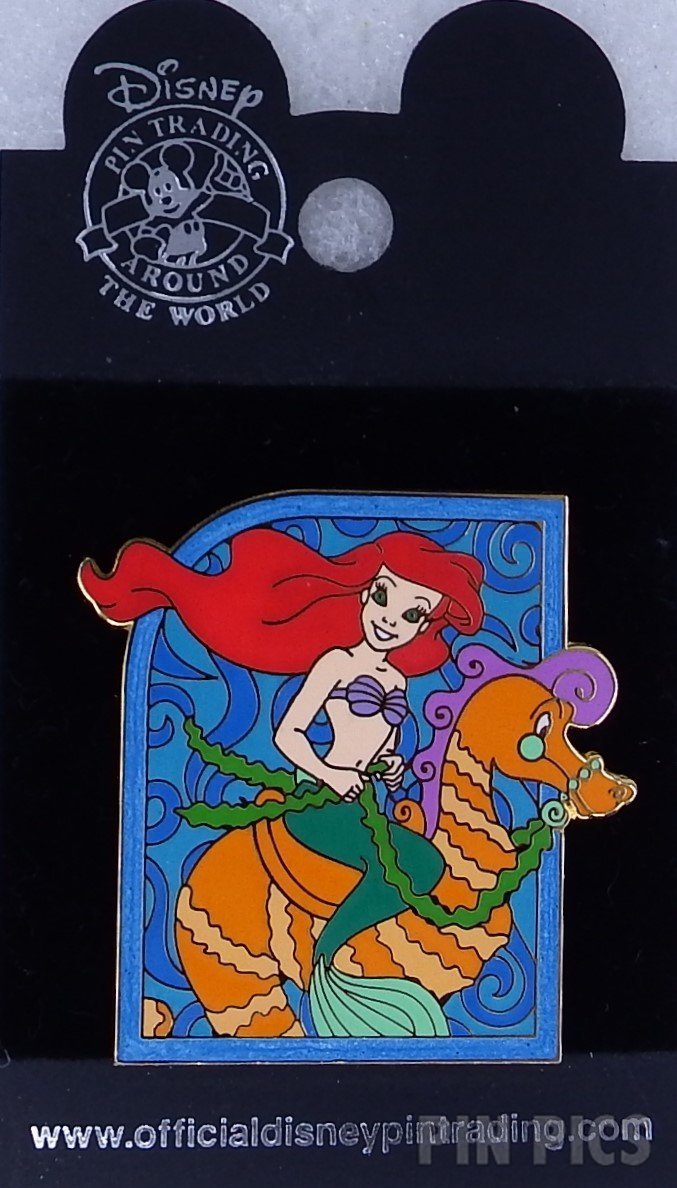 Ariel and Seahorse - Princesses With Their Horses  pin collectible - Main Image 3