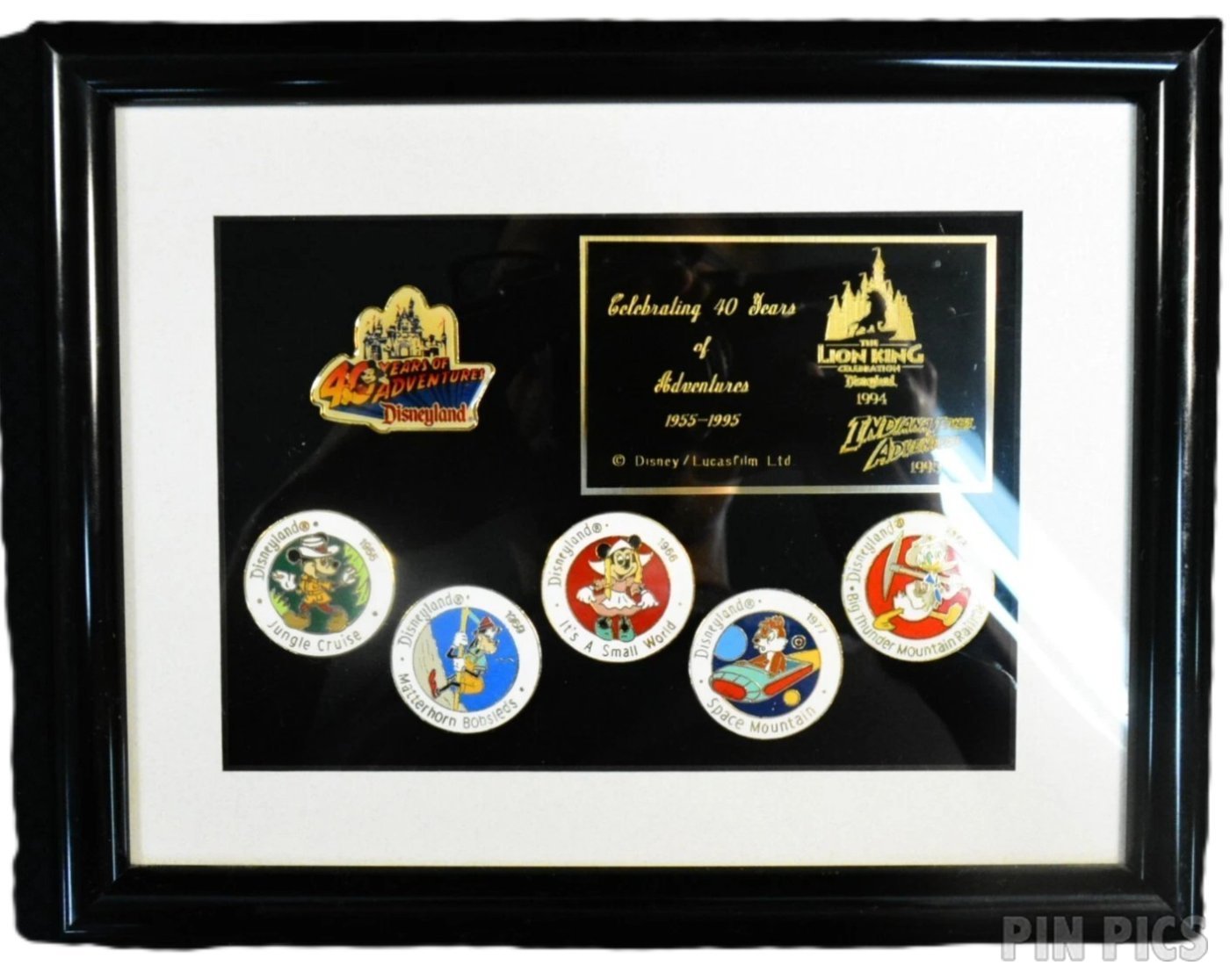 DLR - 40 Years of Adventure Framed Set - Cast  pin collectible - Main Image 2