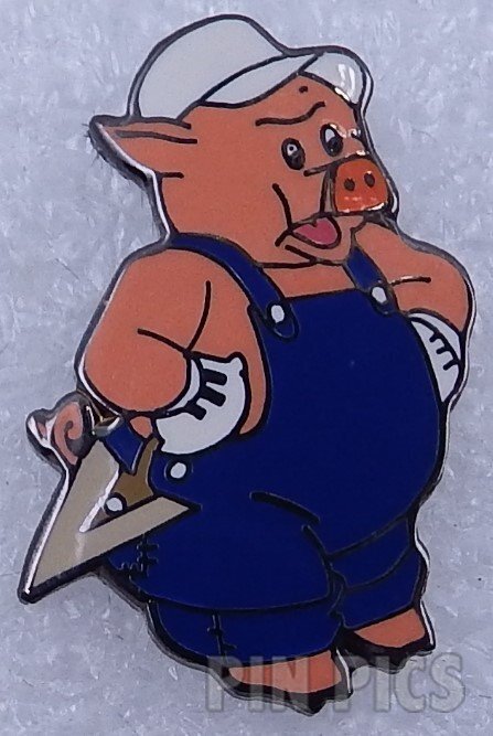 3-D goldtone Piglet as angel