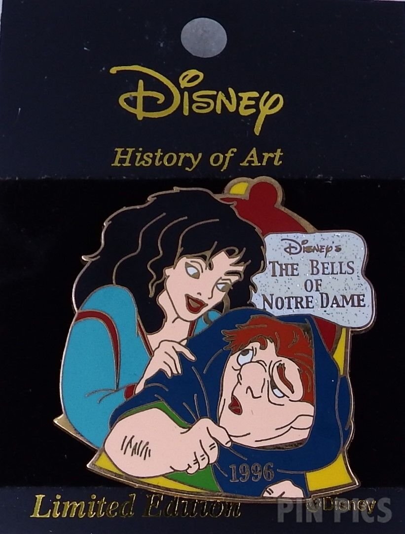 Japan - Quasimodo and Esmeralda - Bells of Notre Dame 1996 - History of Art Final  pin collectible - Main Image 3