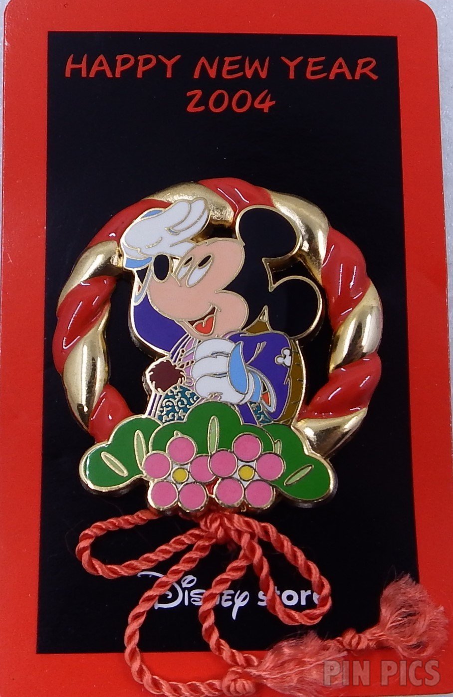 Japan - Mickey Mouse - Wreath - New Year 2004 - JDS  pin collectible - Main Image 3