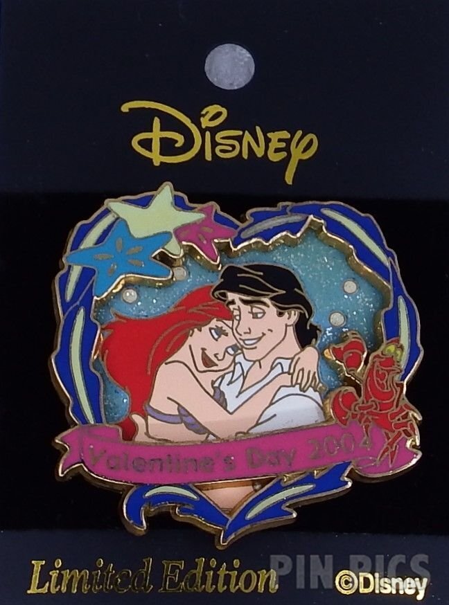 Japan - Ariel and Eric - Little Mermaid - Valentines Day 2004 - Glow in the Dark  pin collectible - Main Image 3