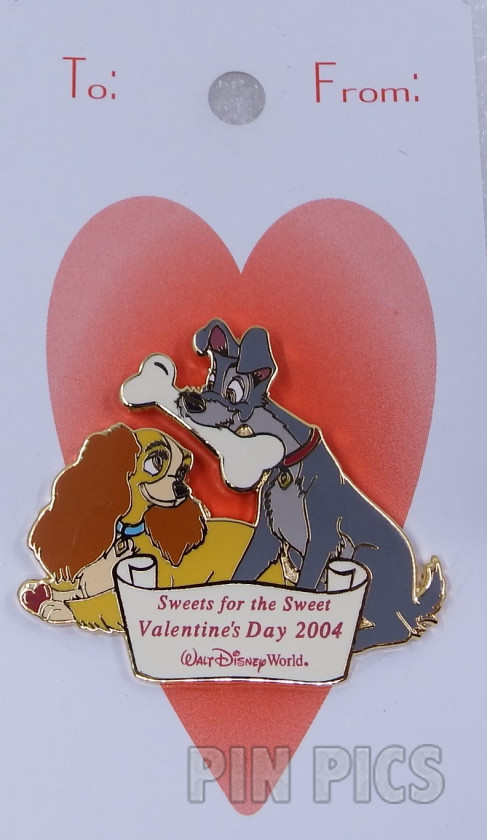 WDW - Lady and Tramp - Sweetheart Collection - Valentines Day 2004  pin collectible - Main Image 3