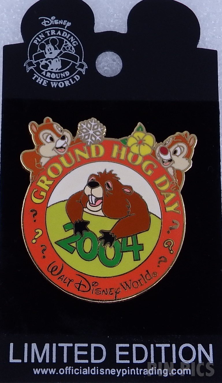 WDW - Chip and Dale - Ground Hog Day 2004  pin collectible - Main Image 3