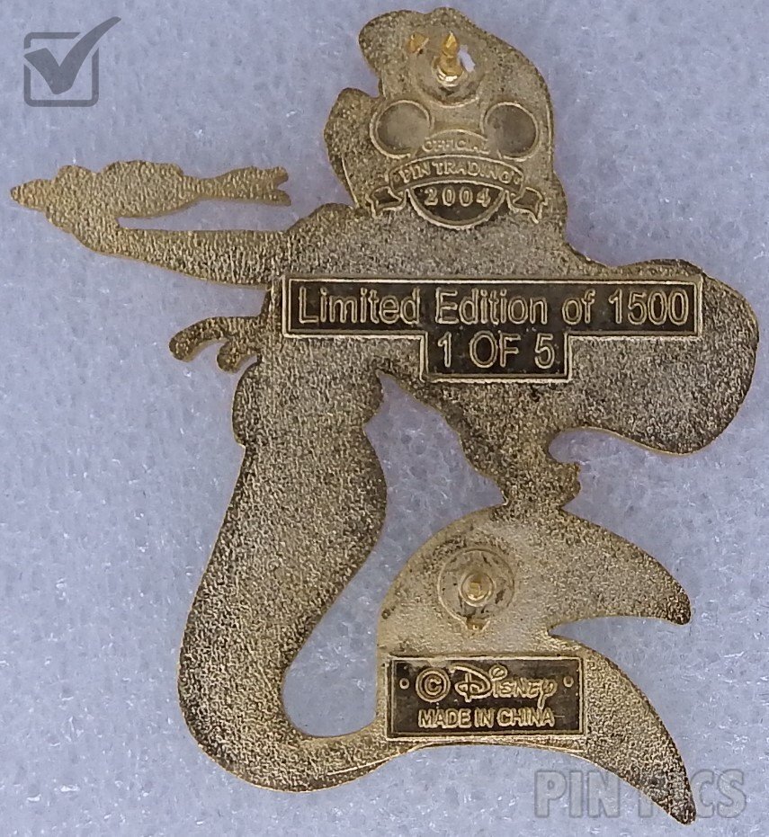 Ariel Holding a Fish Bone Pen - Little Mermaid Set  pin collectible - Main Image 2