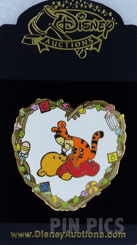 DA - Valentine Baby Pooh and Tigger Heart  pin collectible - Main Image 3