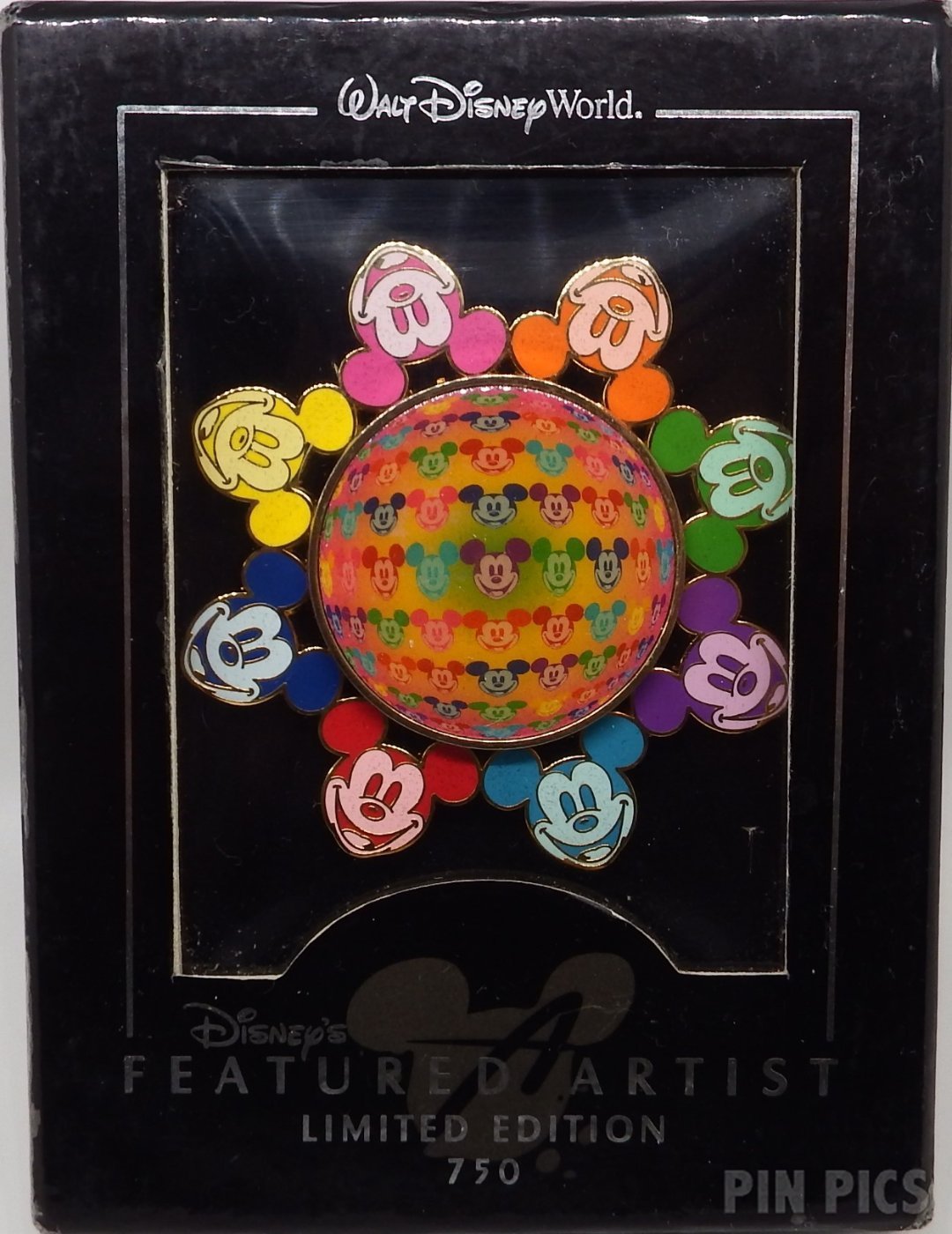 WDW - Circle of Mickey Faces - Featured Artist 3 - Jumbo Spinner  pin collectible - Main Image 3