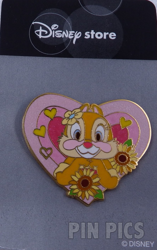 Japan - Chip, Dale and Clarice - Pink Heart - Valentine 2004 - JDS  pin collectible - Main Image 3