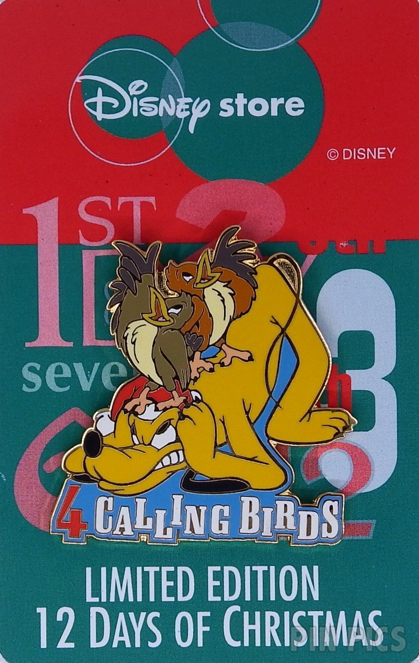 Japan - Pluto - 4 Calling Birds - 12 Days of Christmas - JDS  pin collectible - Main Image 3