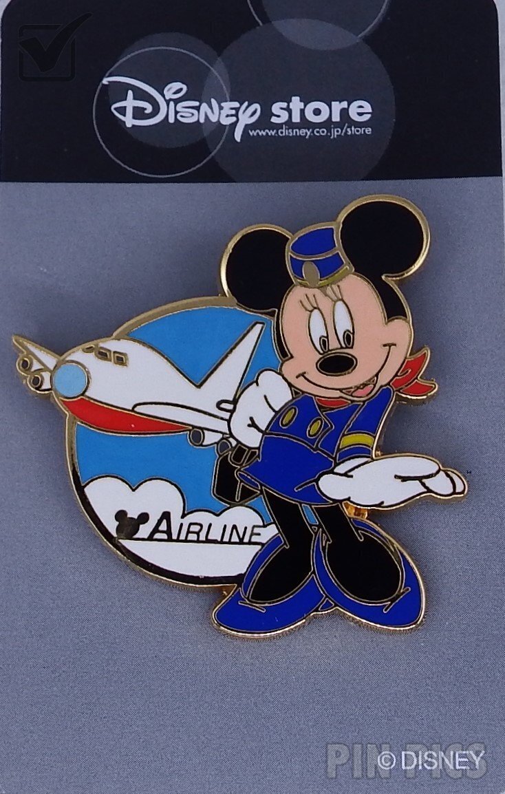 JDS - Minnie Mouse - Pilot Stewardess - Airline  pin collectible - Main Image 3