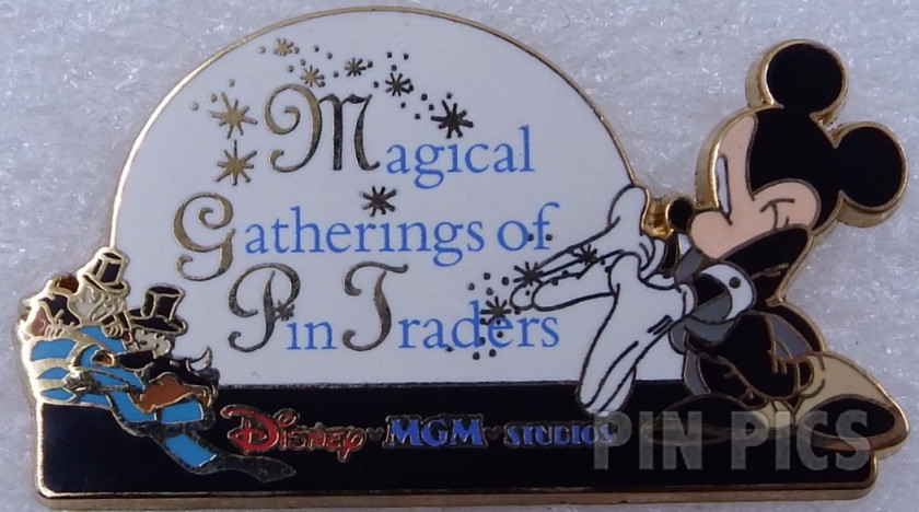 Bootleg Pin ~ Eeyore wearing a Trick or Treat Banner