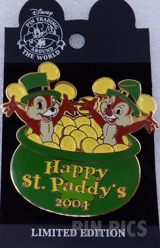 DLR - Chip and Dale in Pot of Gold - Happy St. Paddy’s 2004  pin collectible - Main Image 3