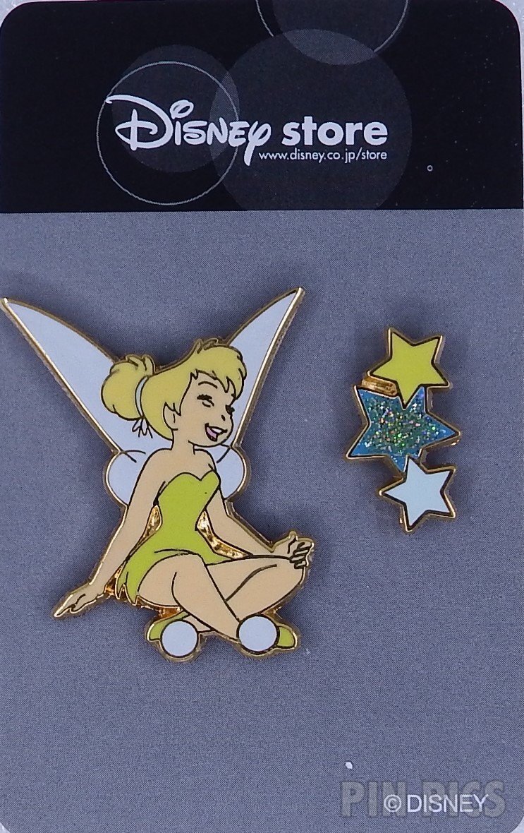 Japan - Tinker Bell - Sitting and Laughing with Stars - JDS  pin collectible - Main Image 2