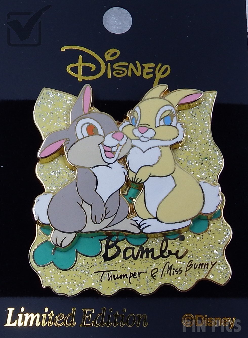 Japan - Thumper and Miss Bunny - Bambi - Sweet Friends Heart - Puzzle  pin collectible - Main Image 3