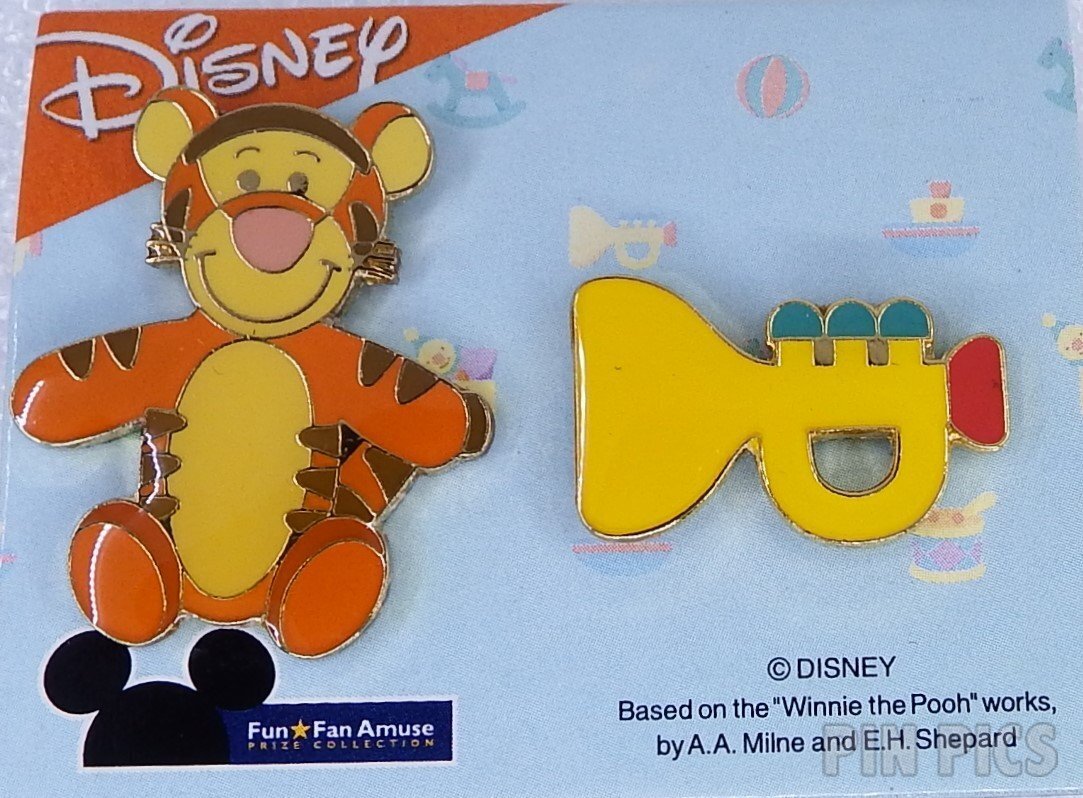Japan Sega - Tigger and Horn - Winnie the Pooh - Two Pin Set  pin collectible - Main Image 2