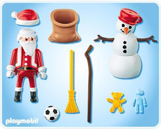 Santa Claus with Snowman - Christmas (4890) playmobil collectible - Main Image 2