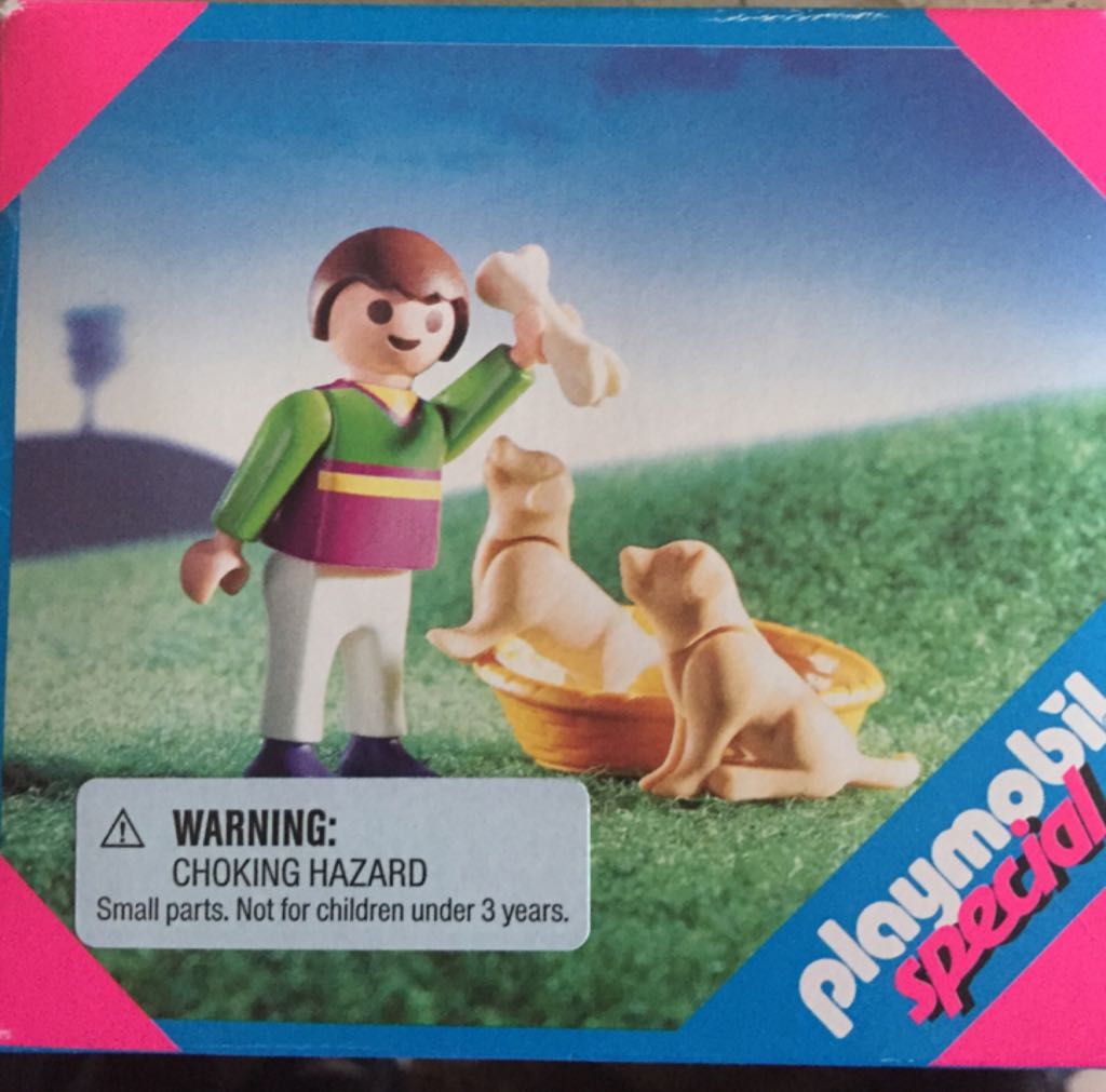 4598 Boy With Puppies Special  playmobil collectible [Barcode 025369045981] - Main Image 1