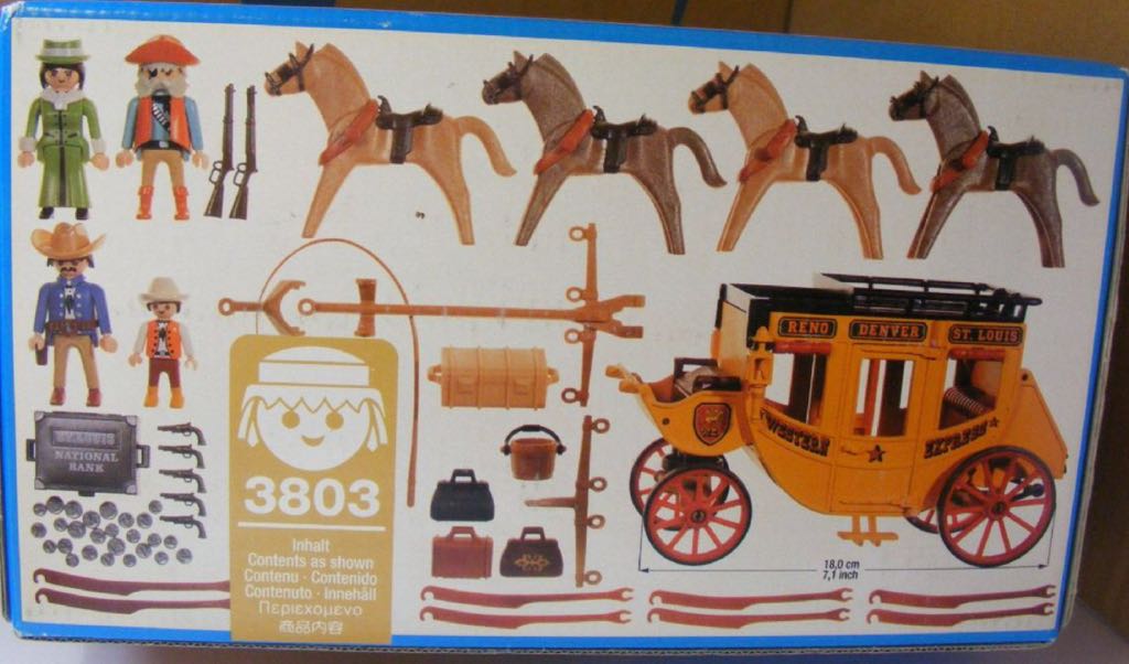 Western Express Stagecoach  - Western (3803) playmobil collectible [Barcode 4008789038036] - Main Image 2