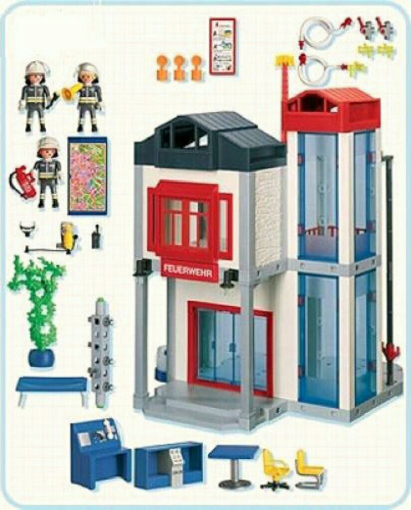 Brandweerkazerne met droogtoren - City Action Brandweer (3885) playmobil collectible [Barcode 4008789038852] - Main Image 2