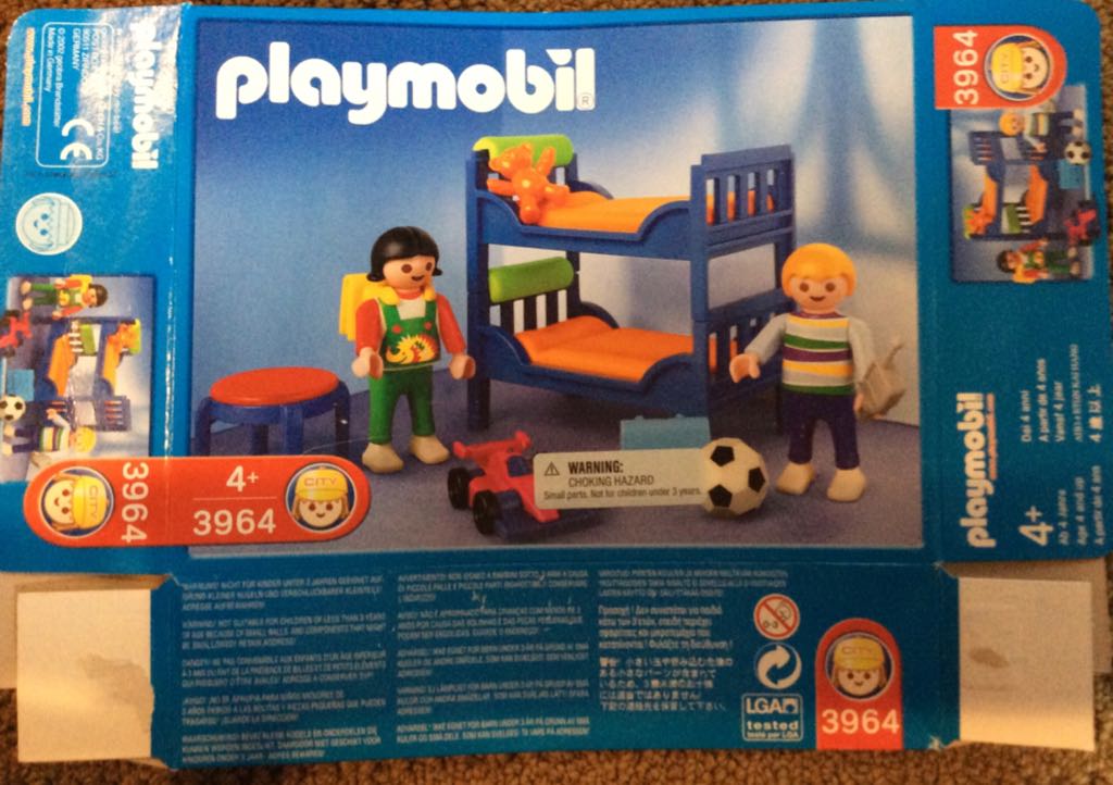 RARE 2002 PLAYMOBIL 3964 CHILDRENS BEDROOM BUNK BEDS MISB !  playmobil collectible [Barcode 4008789039644] - Main Image 1
