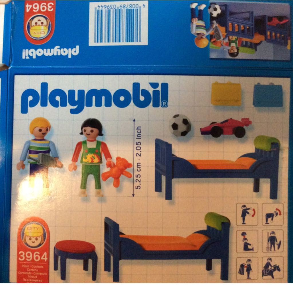 RARE 2002 PLAYMOBIL 3964 CHILDRENS BEDROOM BUNK BEDS MISB !  playmobil collectible [Barcode 4008789039644] - Main Image 2
