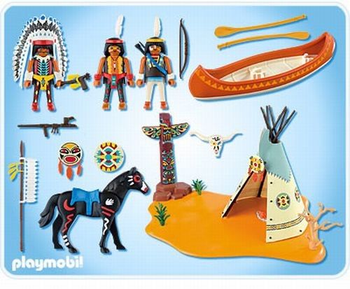 PLAYMOBIL #4012 Native American SuperSet! ! - Western (4012) playmobil collectible [Barcode 4008789040121] - Main Image 2