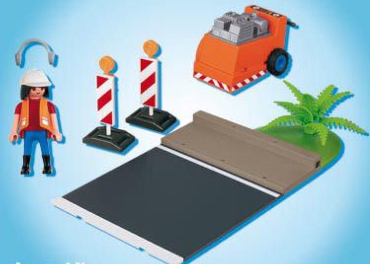 Playmobil 4044 Asphalt Road Cutter - Construction playmobil collectible [Barcode 4008789040442] - Main Image 2