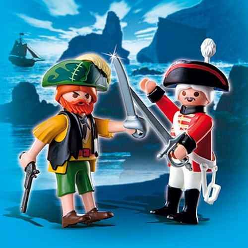 Playmobil - Pirates - PIRATE & REDCOAT SOLDIER - Pirates (4127) playmobil collectible [Barcode 4008789041272] - Main Image 2