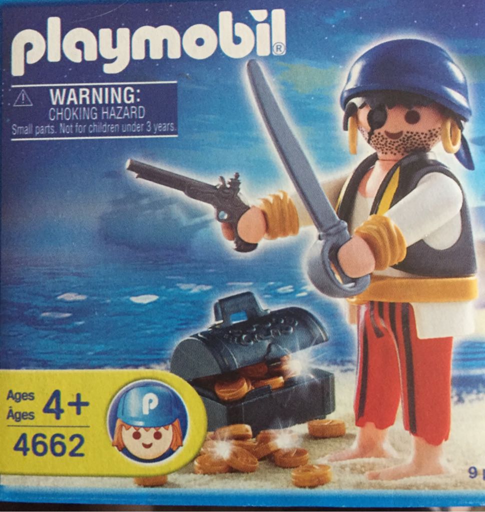 Pirate With Treasure  playmobil collectible [Barcode 025369046629] - Main Image 1