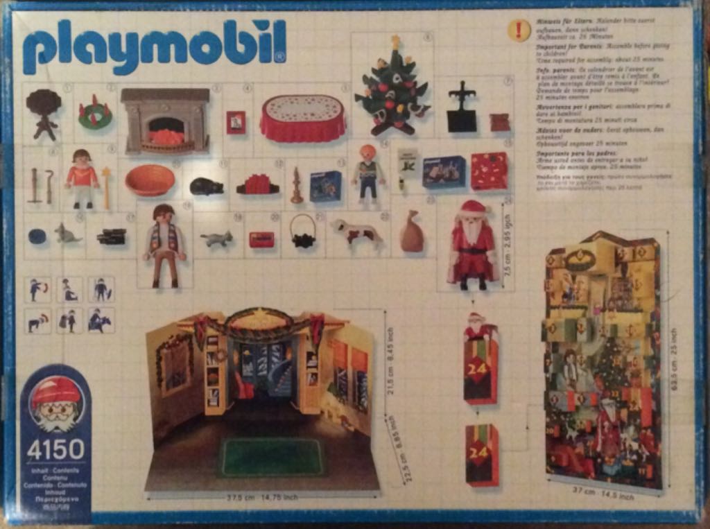 Calendário Advento 2003 - Natal (4150) playmobil collectible [Barcode 4008789041500] - Main Image 2