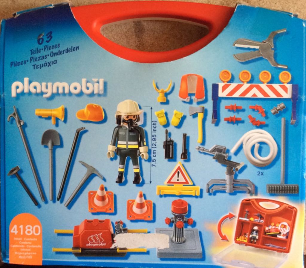 Meeneemset Brandweerman - City Action ” Brandweer ” (4180) playmobil collectible [Barcode 4008789041807] - Main Image 2