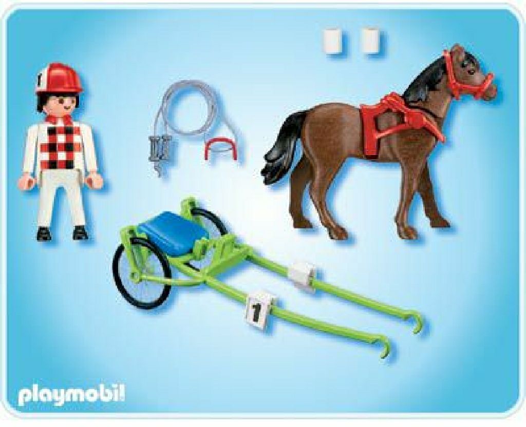Playmobil 4192 Trotting Racer Pony Set - Country - Caballos (4192) playmobil collectible [Barcode 4008789041920] - Main Image 2