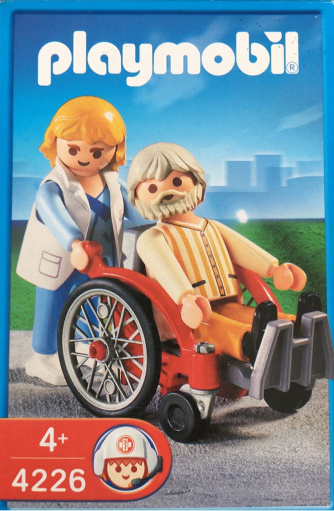 Wheelchair With Patient - medical field playmobil collectible [Barcode 4008789042262] - Main Image 1