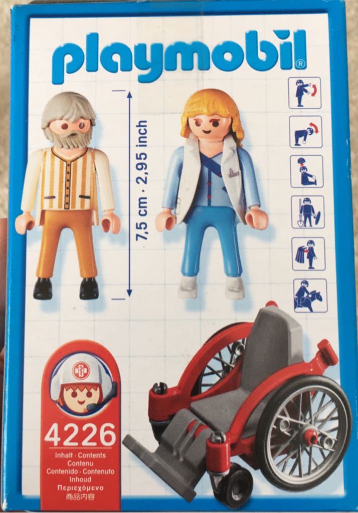 Wheelchair With Patient - medical field playmobil collectible [Barcode 4008789042262] - Main Image 2
