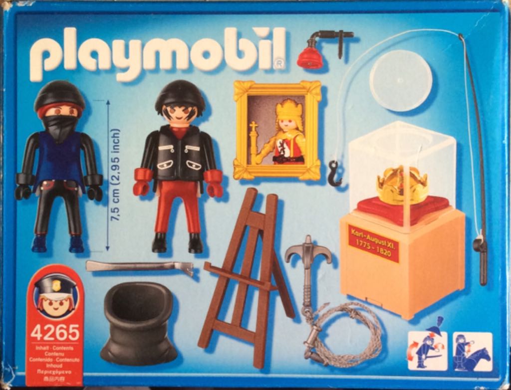 Playmobil 4265 MUSEUM JEWEL THIEVES 28 Piece SetUNASSEMBLED IN BOX - City Action - Policia (4265) playmobil collectible [Barcode 4008789042651] - Main Image 2