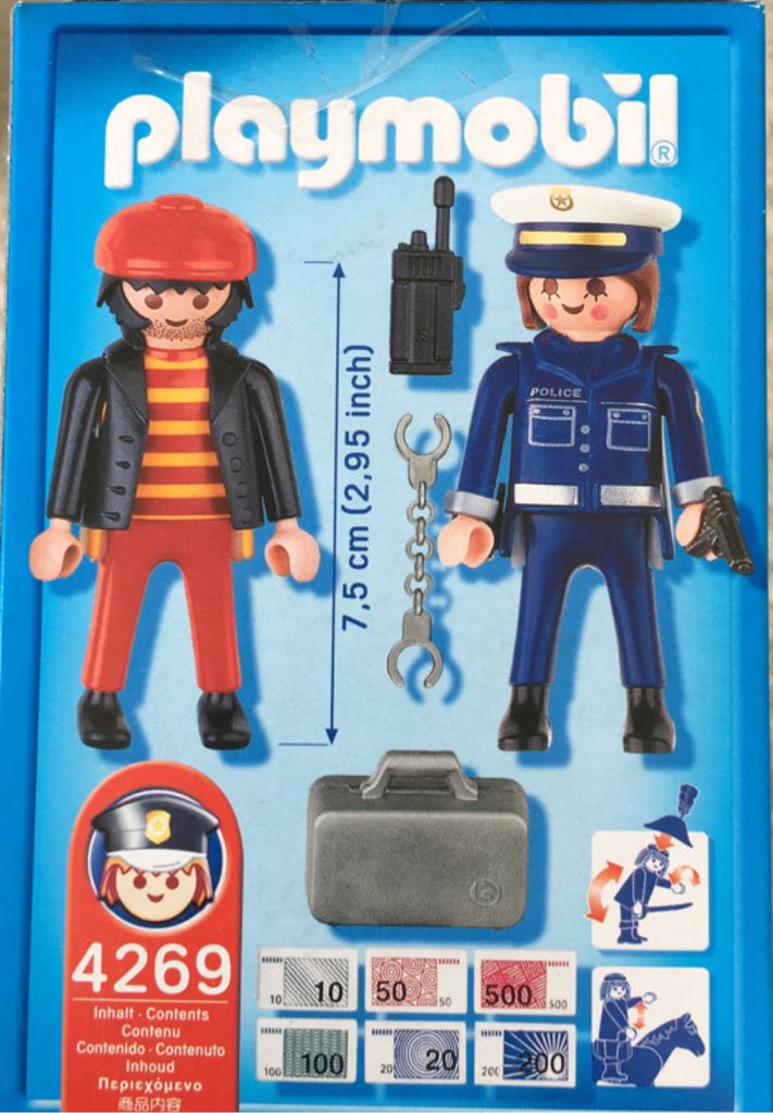 Politieagente met bankrover - City Action Politie (4269) playmobil collectible [Barcode 4008789042699] - Main Image 2