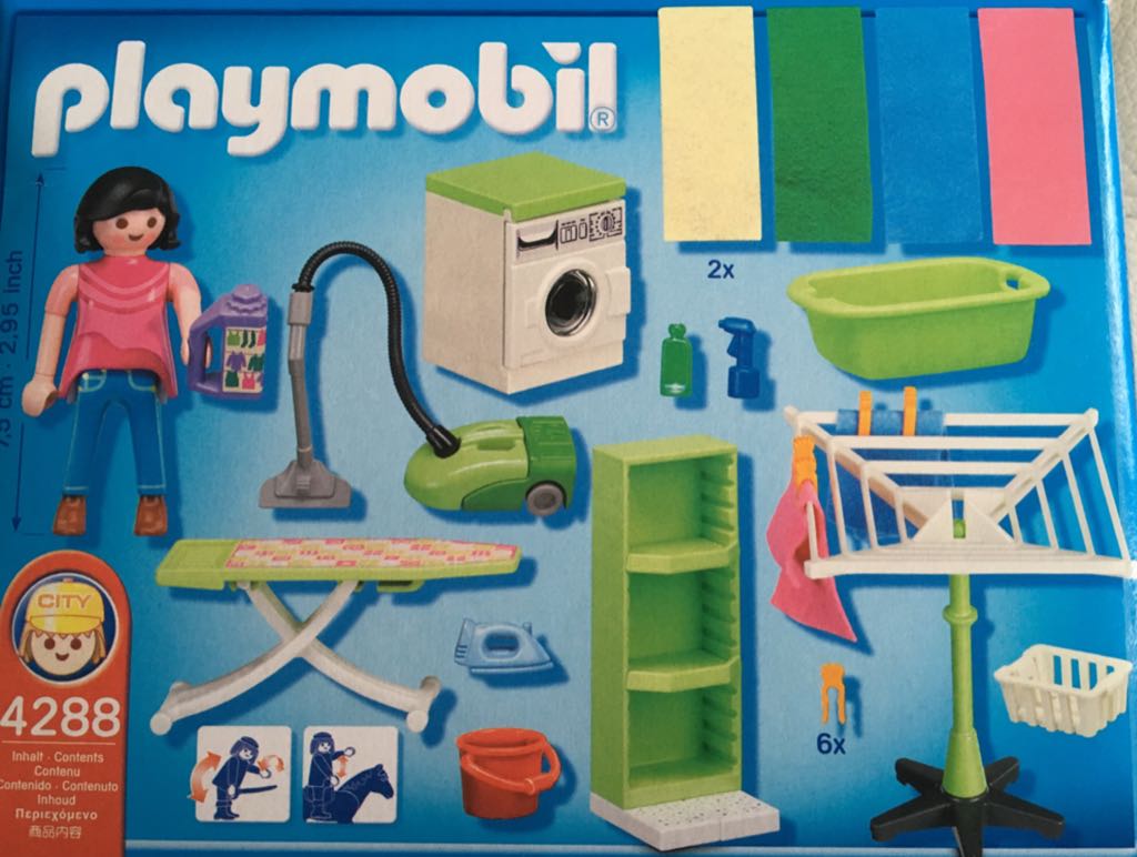 BNIB Playmobil 4288 Laundry Room - City Life Huis (4288) playmobil collectible [Barcode 4008789042880] - Main Image 2