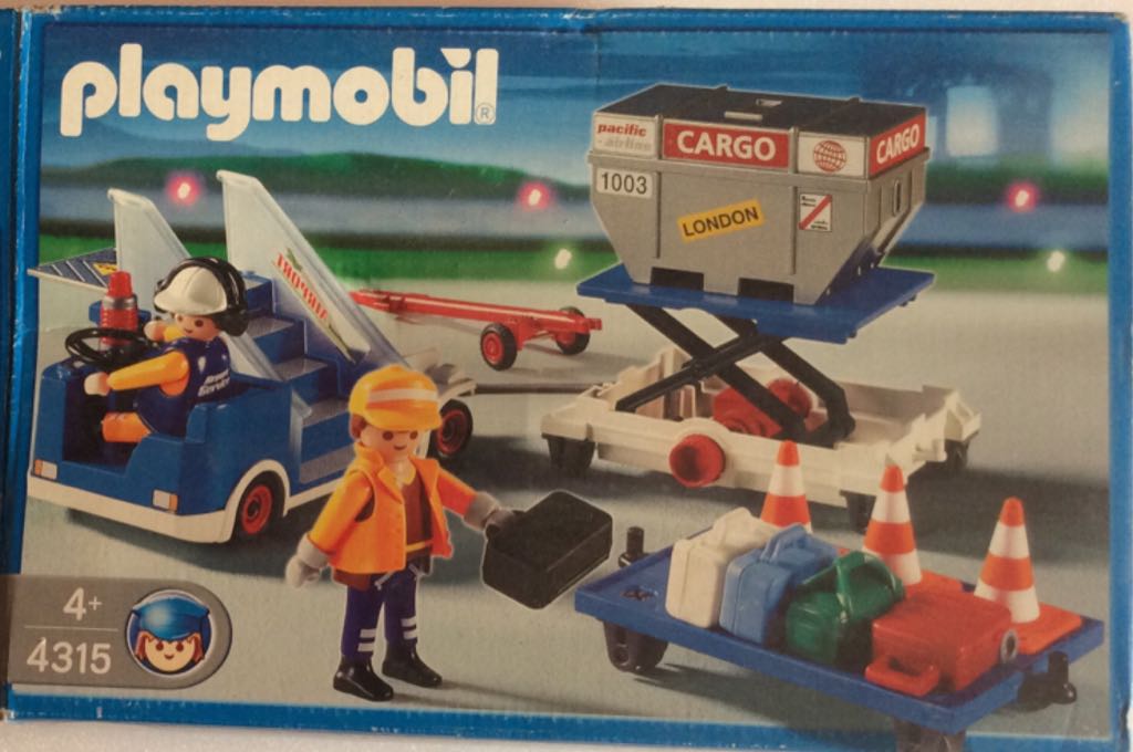 Playmobil 4315 Airport Cargo Crew Truck Figures Accessories - Aeroporto playmobil collectible [Barcode 4008789043153] - Main Image 1