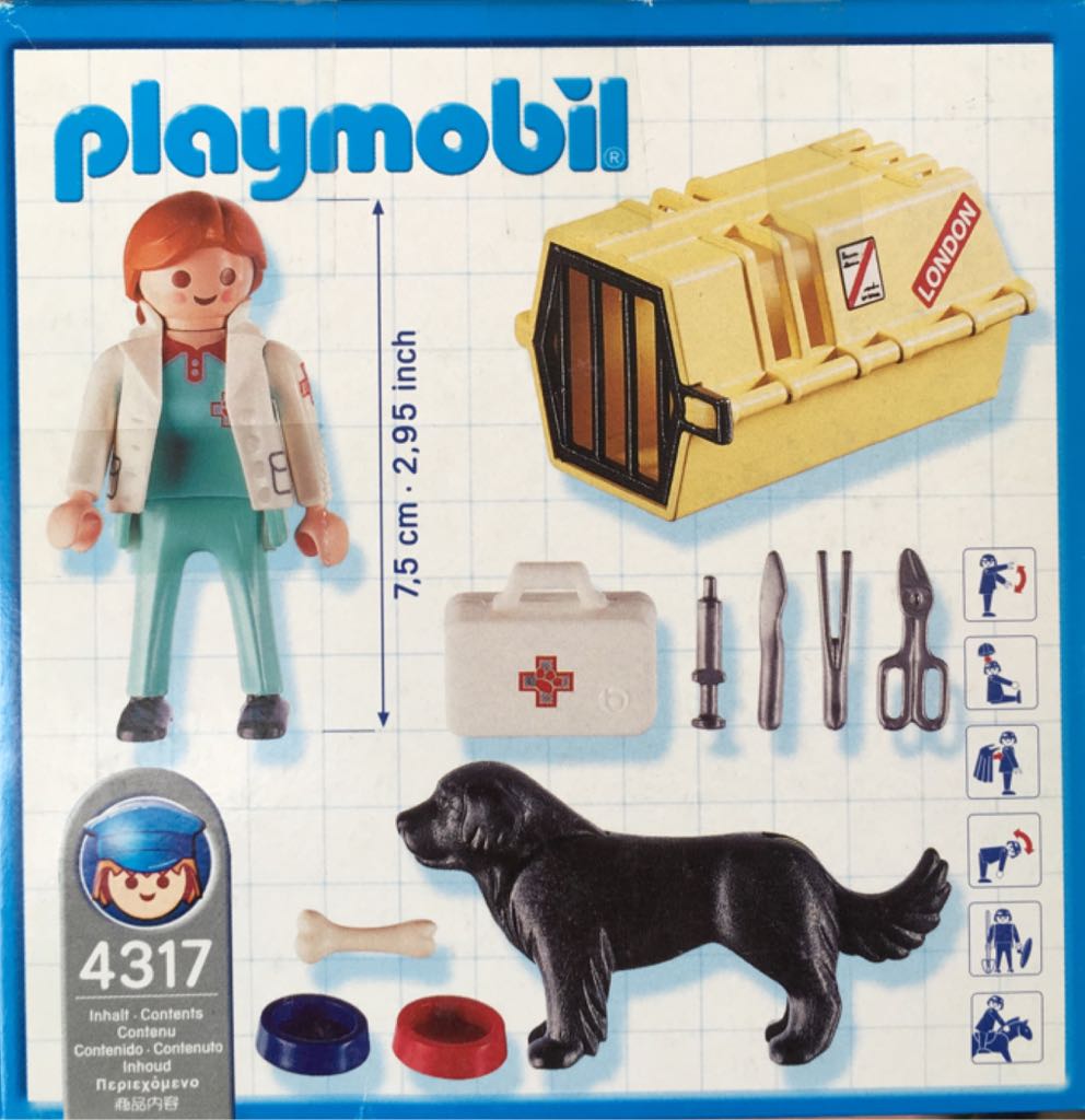 Veterinaria Con Perro Negro Viajando  playmobil collectible [Barcode 4008789043177] - Main Image 2