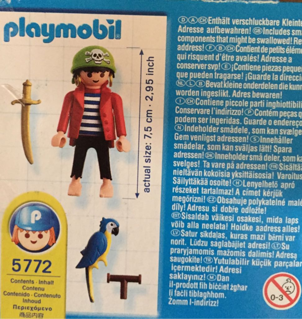 5772 Pirate Rico Special Pals  playmobil collectible [Barcode 025369057724] - Main Image 2