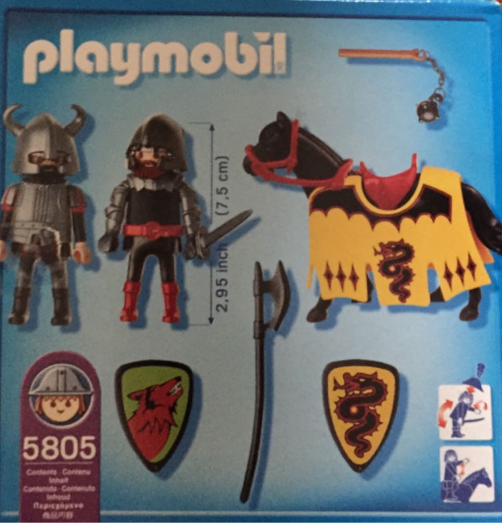 5805 Knight With Squire - Castles & Knights (5805) playmobil collectible [Barcode 025369058059] - Main Image 2