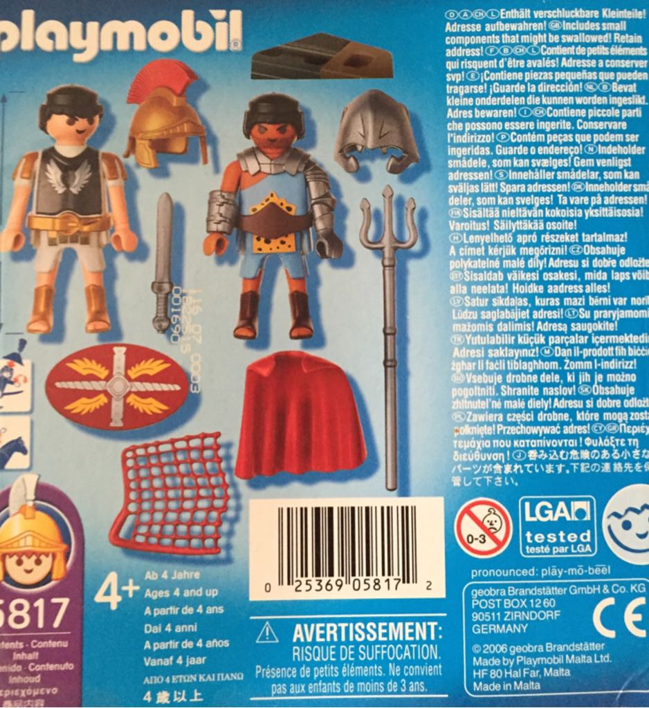 5817 Roman Blister Pack - Romans (5817) playmobil collectible [Barcode 025369058172] - Main Image 2