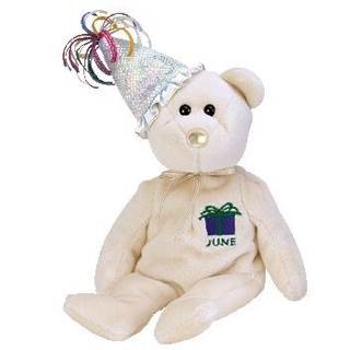 June The Birthday Bear (With Hat)  plush collectible [Barcode 002421041570] - Main Image 1