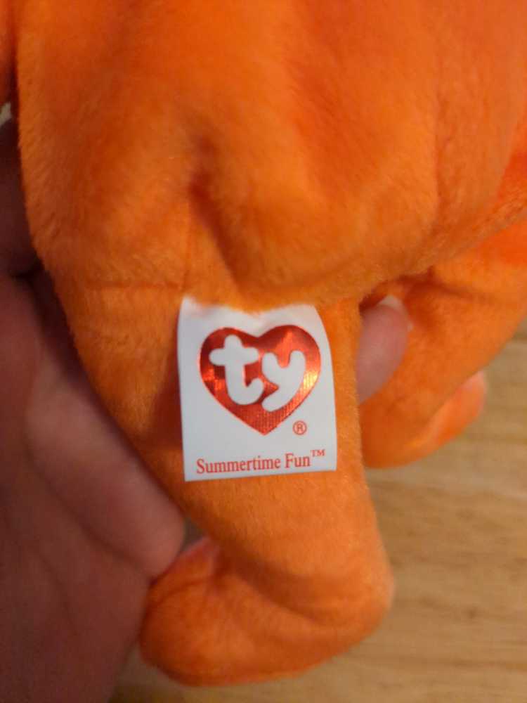Summertime Fun The Bear - Orange  plush collectible [Barcode 008421404285] - Main Image 2