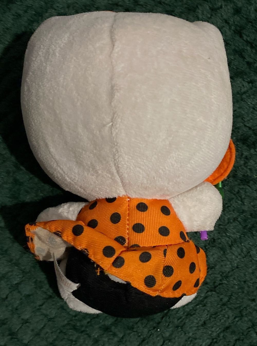 Hello Kitty - Halloween Orange Polka Dot Dress Holding Pumpkin Sucker  plush collectible [Barcode 008421410095] - Main Image 3