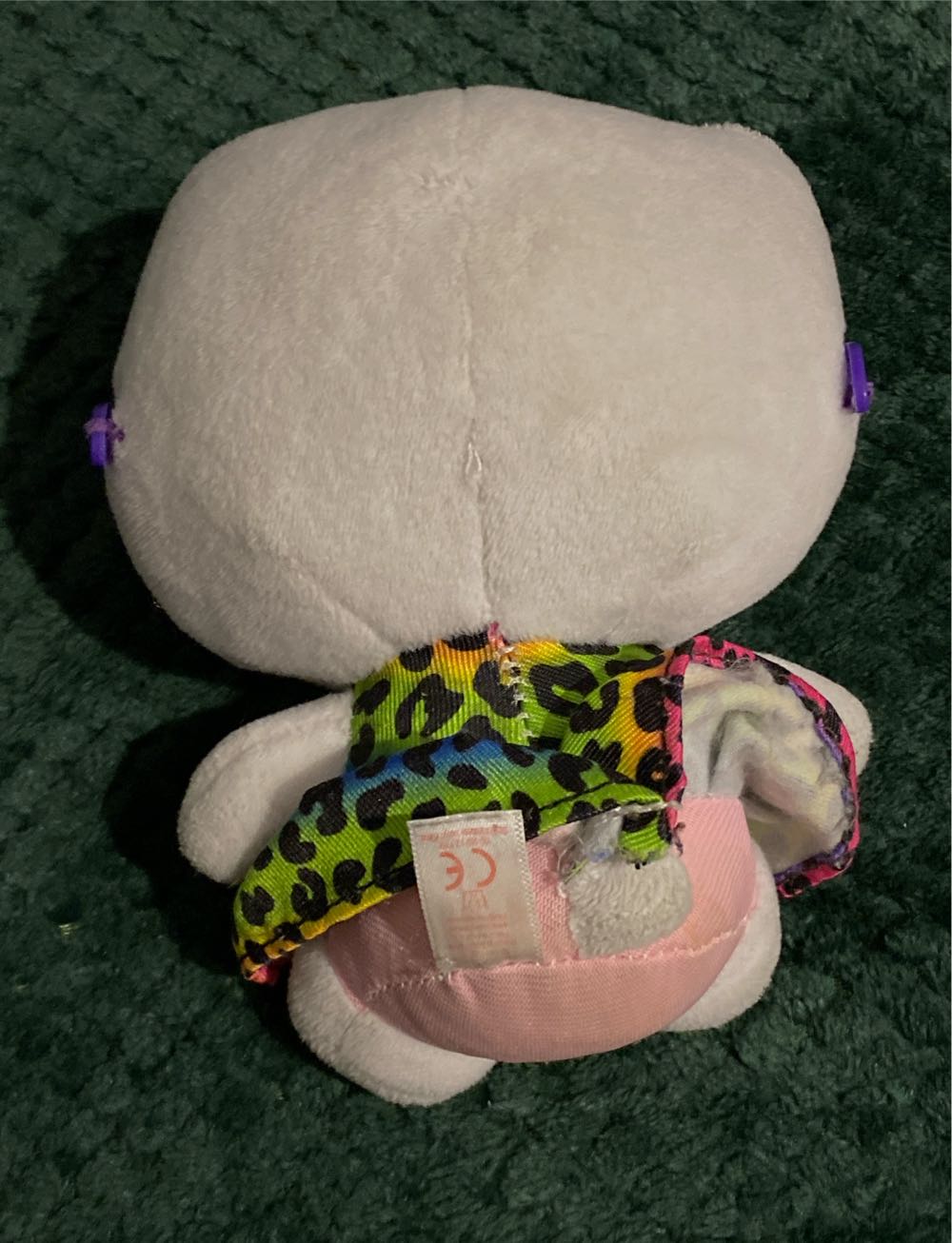 Hello Kitty - Rainbow Leopard Print W Purple Glasses  (Canada) plush collectible [Barcode 008421411610] - Main Image 3