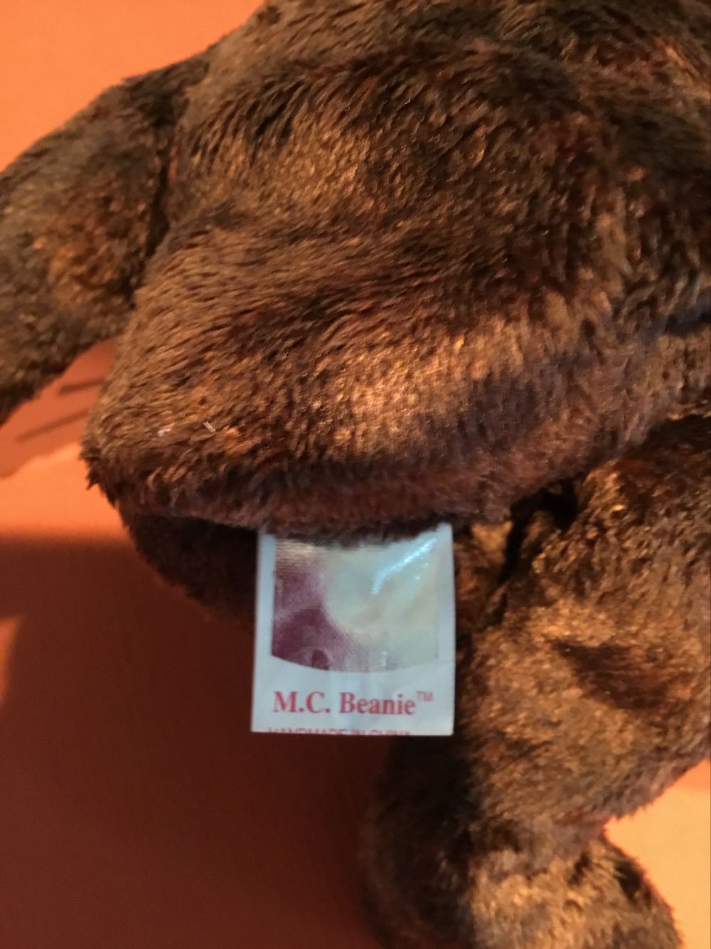 M.C. Beanie The Bear 🐻 . Black Nose L  plush collectible - Main Image 4